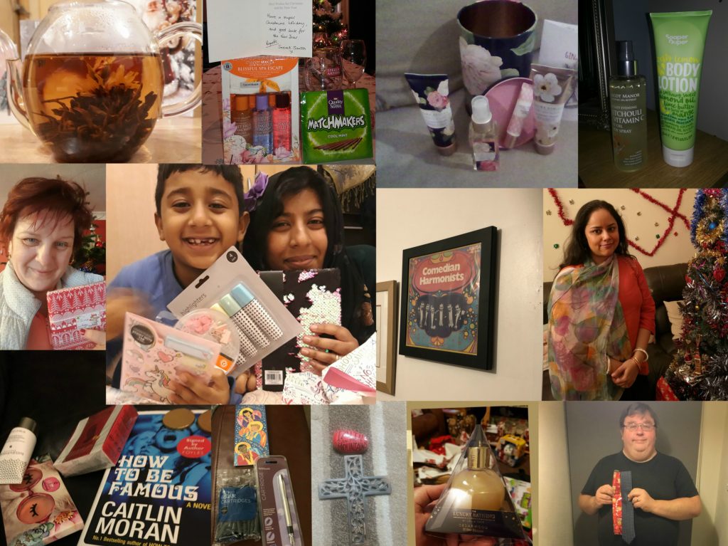 Secret Santa 2018 - collage of photos,